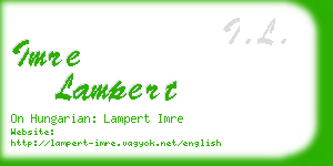 imre lampert business card